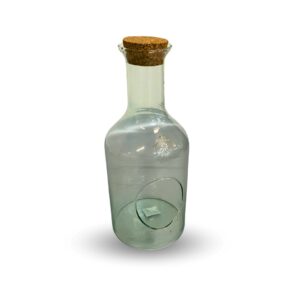 Vase Transparent en Verre avec Découpe